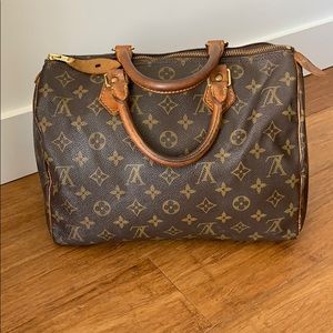 LOUIS VUITTON speedy monogram canvas vintage brown